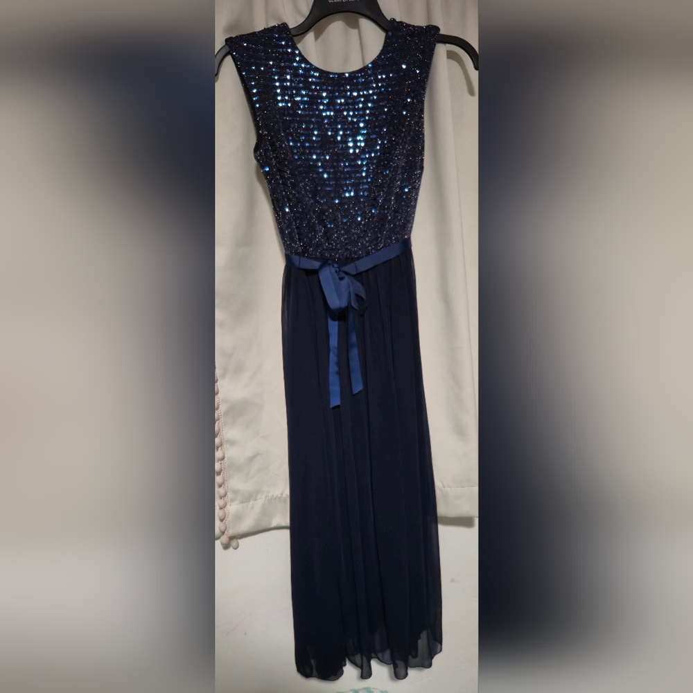 Enfocus Studio Midnight Blue Sequin Dress
